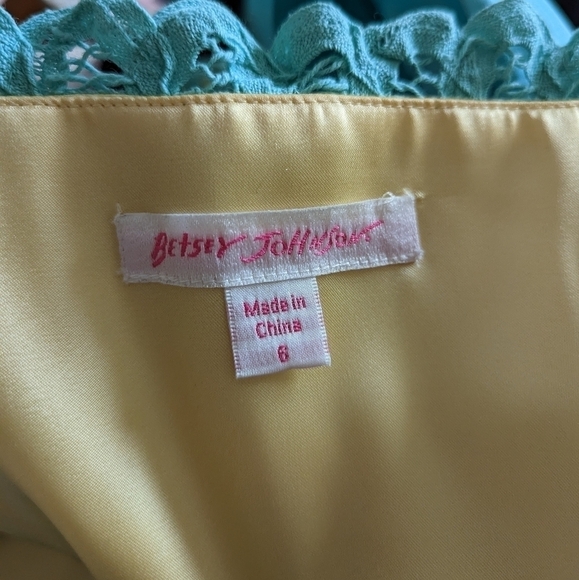 Betsey JOHNSON Battenburg lace strapless dress 6 small - Picture 9 of 15